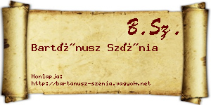 Bartánusz Szénia névjegykártya